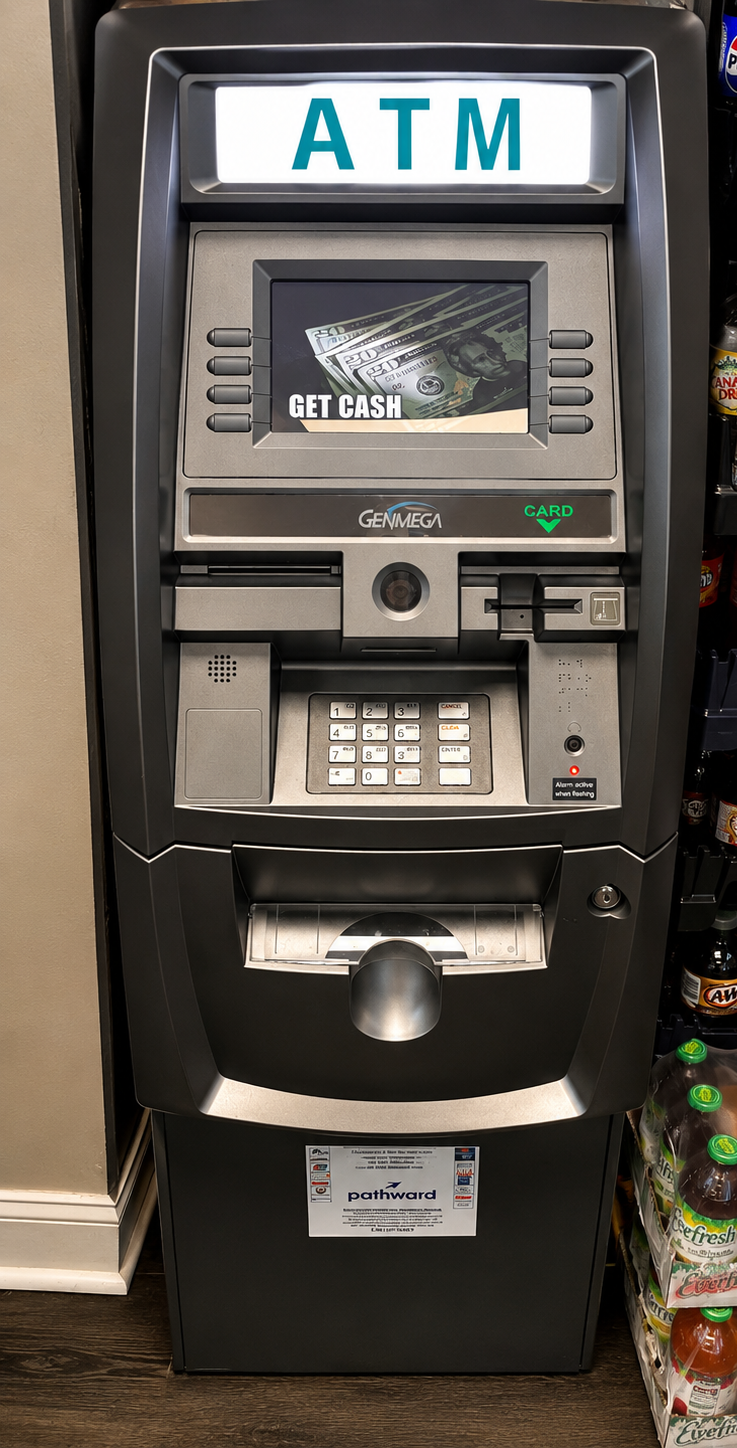 ATM available inside CHILL Convenience and Tobacco